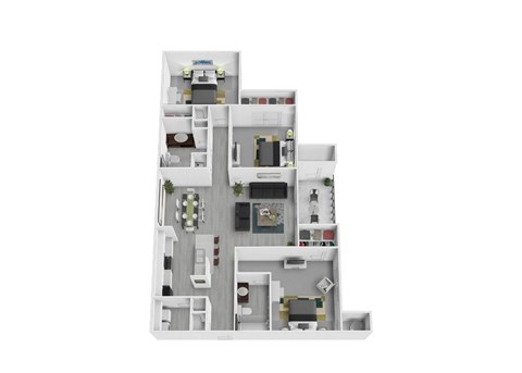 3 Bedroom Floor Plan at Arbours at Silver Lake, Leesburg